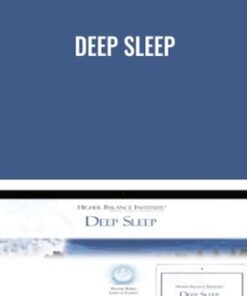 Deep Sleep - Higher Balance Institute