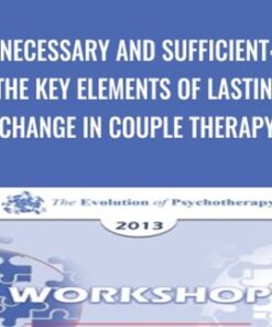 Necessary and Sufficient: The Key Elements of Lasting Change in Couple Therapy - Sue Johnson