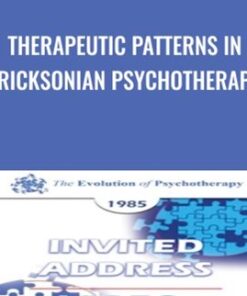 Therapeutic Patterns in Ericksonian Psychotherapy - Jeffrey Zeig