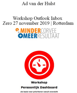 Ad van der Hulst - Workshop Persoonlijk Dashboard 28 oktober 2016 | Zwolle