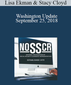 Lisa Ekman, Stacy Cloyd - Washington Update September 25, 2018