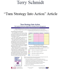Terry Schmidt - “Turn Strategy Into Action” Article