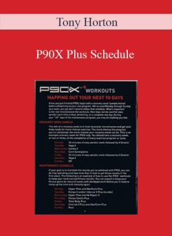 Tony Horton – P90X Plus Schedule