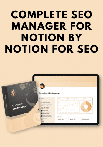 Complete SEO Manager For Notion By Notion For SEO