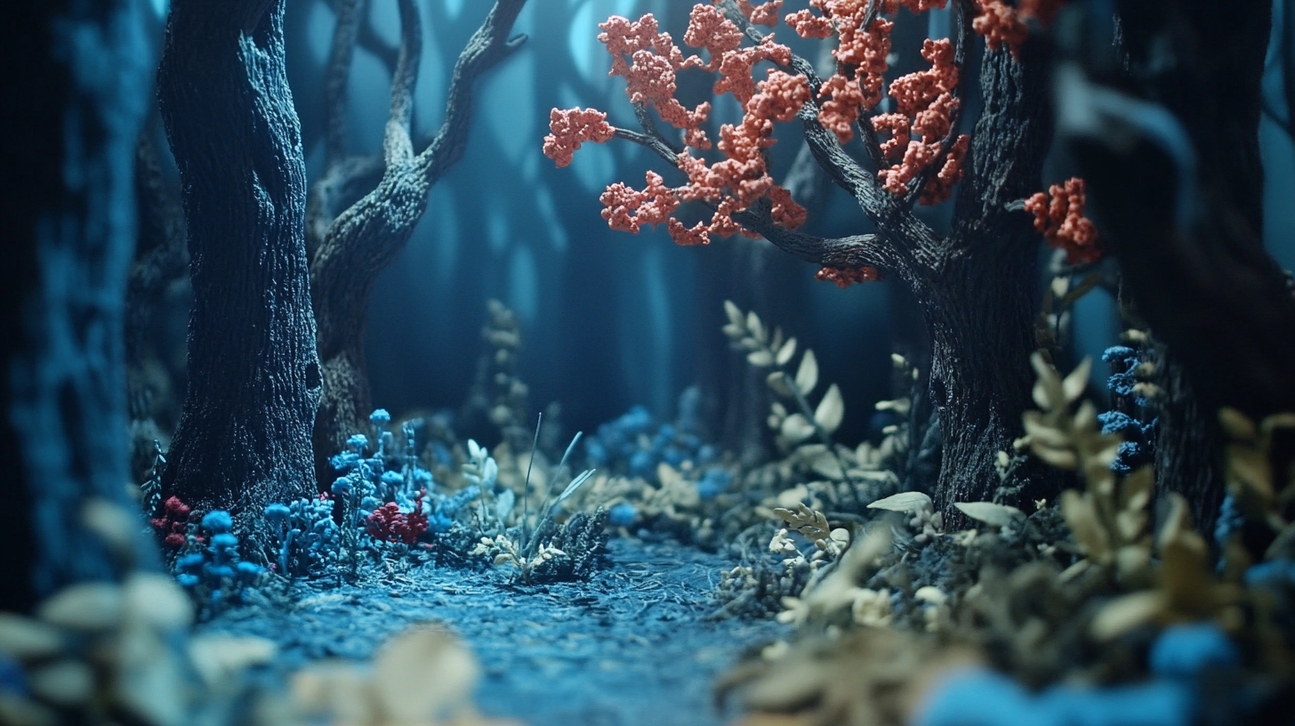 tylermatthewsmith_cinematic_still_of_a_claymation_forest_-ar_e215ba35-5ad6-4335-96be-527a00cffd22_1 AI Animation | Environment Creation